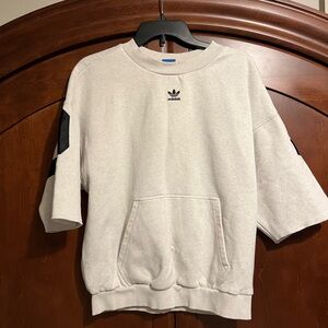 Medium Cream Short Sleeve Adidas Hoodie